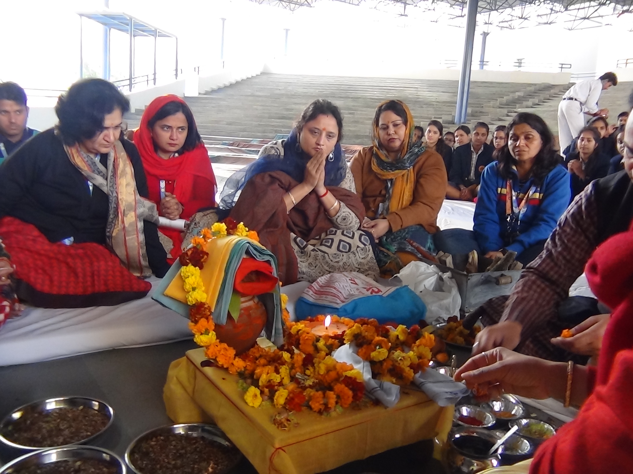 Hawan Ceremony for Good Luck for classes X & XII on 16th February 2018.