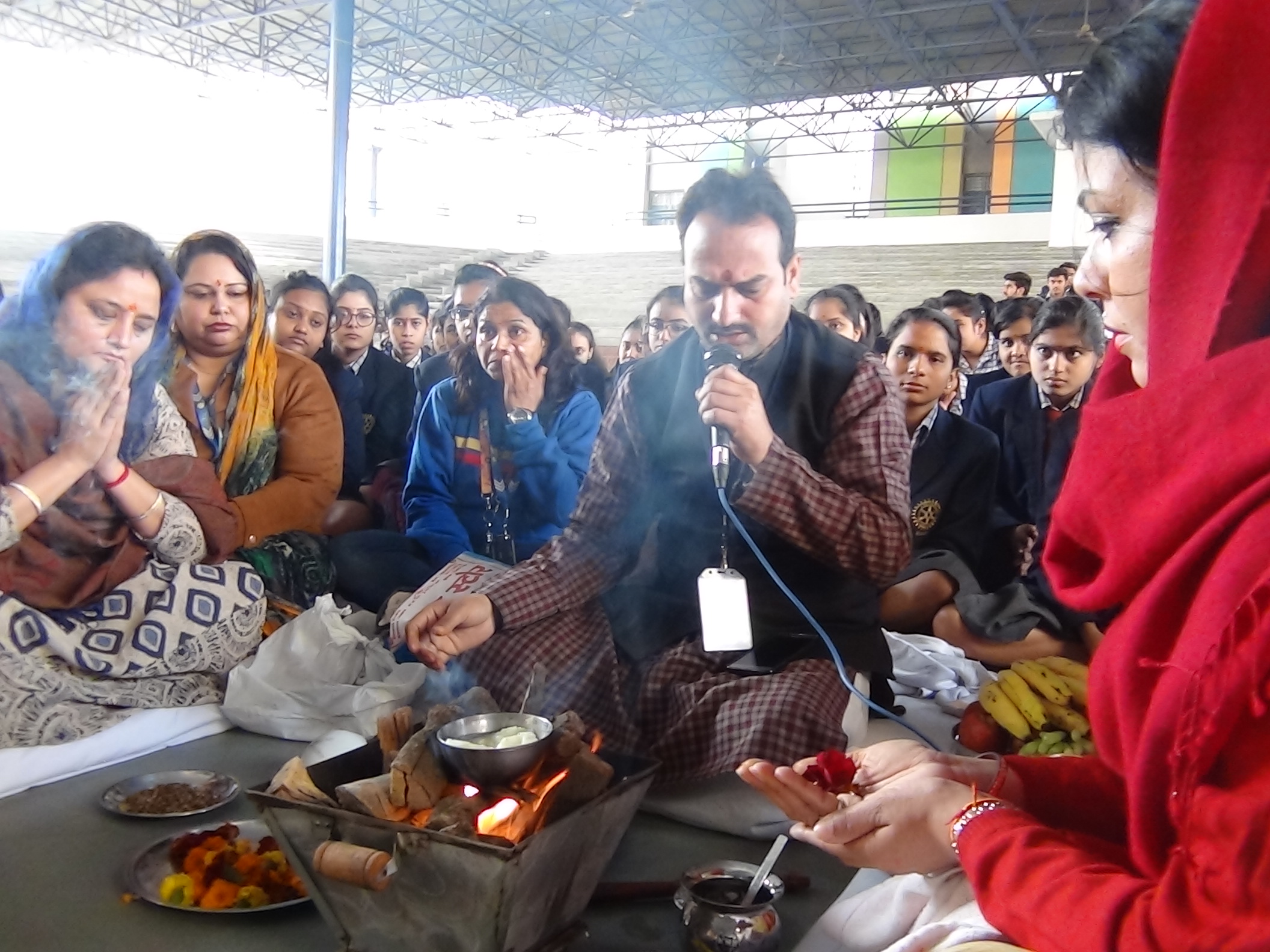 Hawan Ceremony for Good Luck for classes X & XII on 16th February 2018.