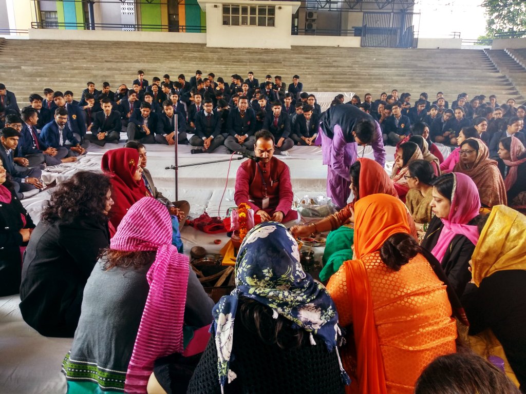 HAWAN CEREMONY FOR GOOD LUCK FOR CLASSES X & XII ON 17TH FEBRUARY 2019.