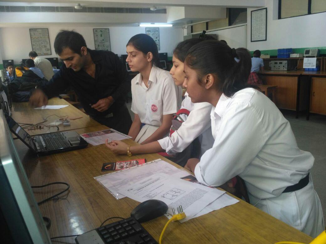 Students at Hands on Workshop of Robotics At NCU (Gurugram)